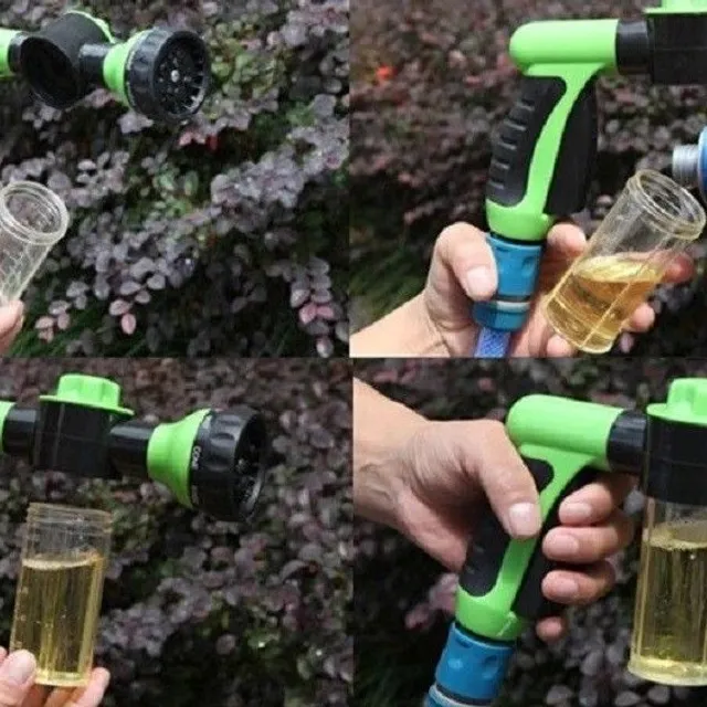 Foam gun for garden hose