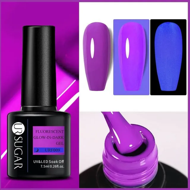 Luxurious in the dark phosphorous color nail polish for UV lamps - several variants of colors