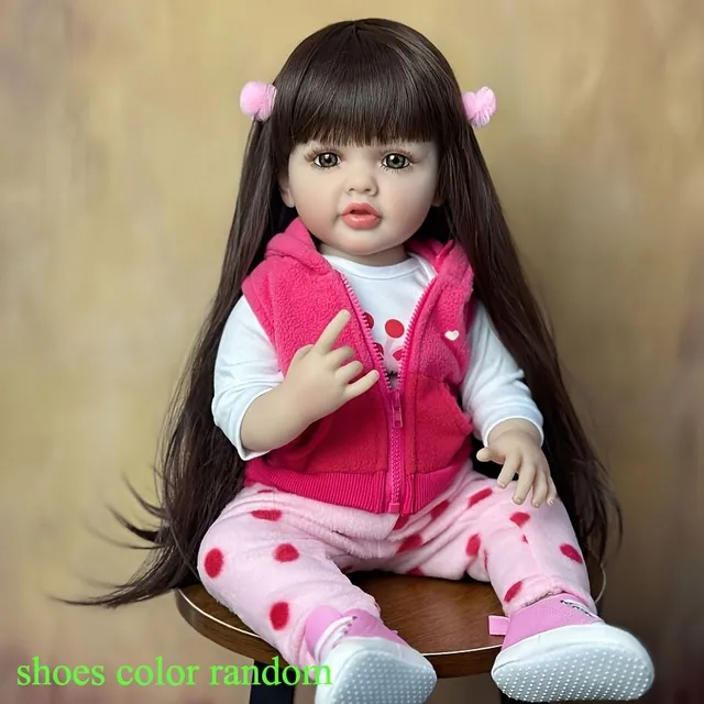 Piękna jak żywy! 55 cm realistyczna silikonowa lalka dla dziewczynek 