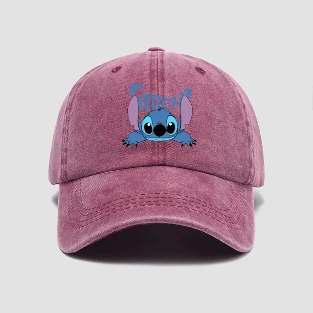 Căciulă trendy unisex pentru copii cu motivul personajului preferat Stitch