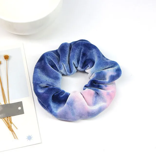 Scrunchies cu model în culori pastelate pentru femei