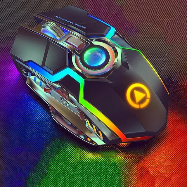 JU24 Wireless Rechargeable Gaming Mouse - Multiple Colors