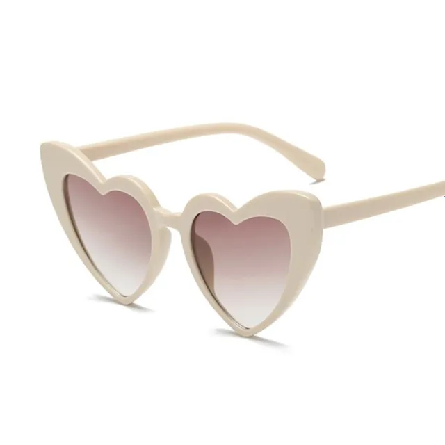 Stylish women's heart shaped sunglasses with UV 400 - several colour options Barbara