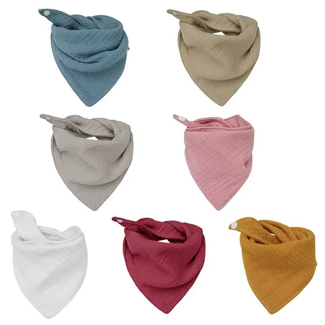 Infant Cotton Solid Color Triangle Bib