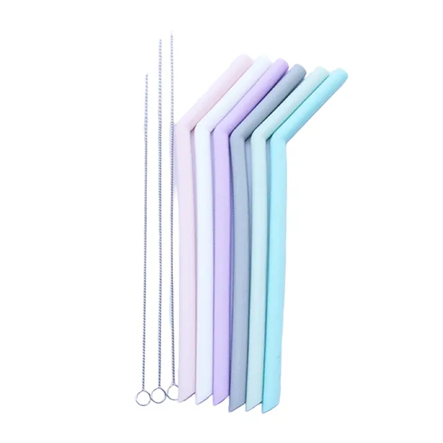 Reusable straw with brush cleaning 6 pcs