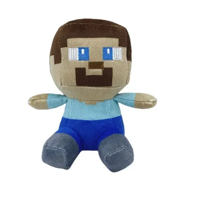 Jucării din pluș reprezentând personaje din jocul popular Minecraft