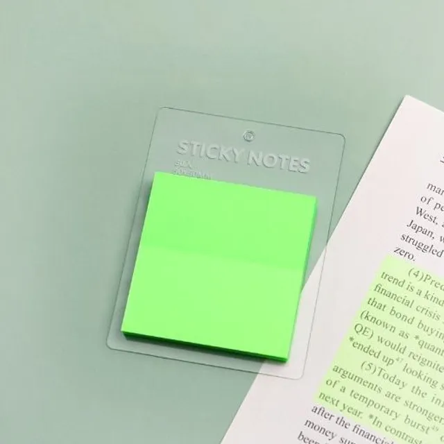 Hârtie autoadezivă transparentă în culori de evidențiere pentru îmbunătățirea notițelor studențești, set de 50 bucăți