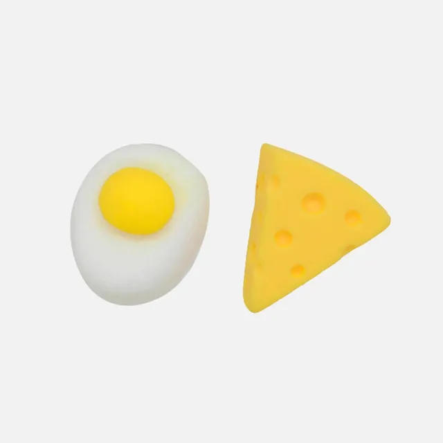 Earrings with egg and cheese Food Aesthetic