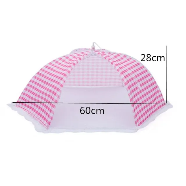 Practical umbrella-shaped insect screen to cover Tebo's food