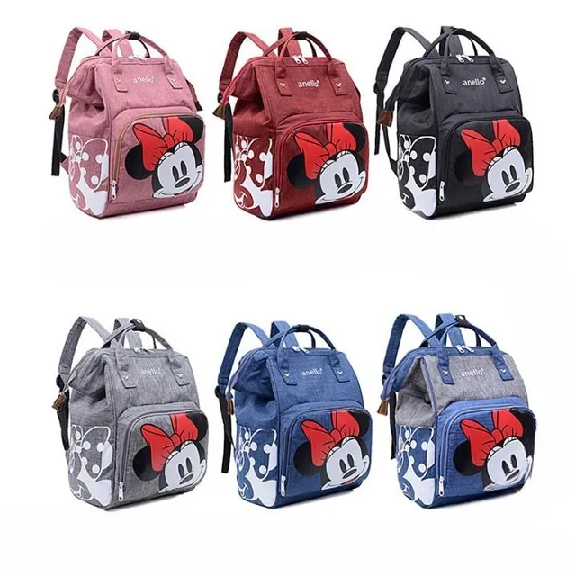 Modern comfortable stylish backpack for moms on important things with Disney motif