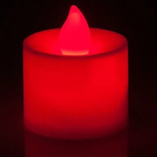 LED barevné svíčky Nico cervena