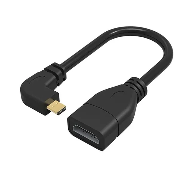 Curved Micro HDMI to HDMI M/F Extension Cable