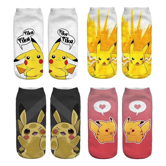 Dětské stylové ponožky s motivem Pokémonů