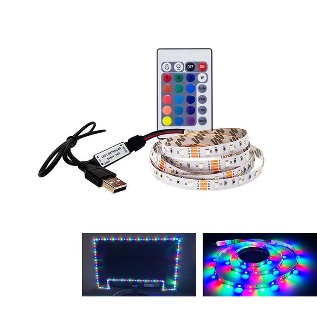 Iluminare LED pentru spatele televizorului alimentată prin USB