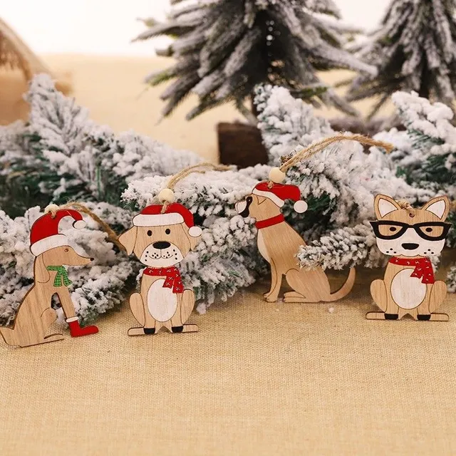 Christmas Ornament dog 4 pcs