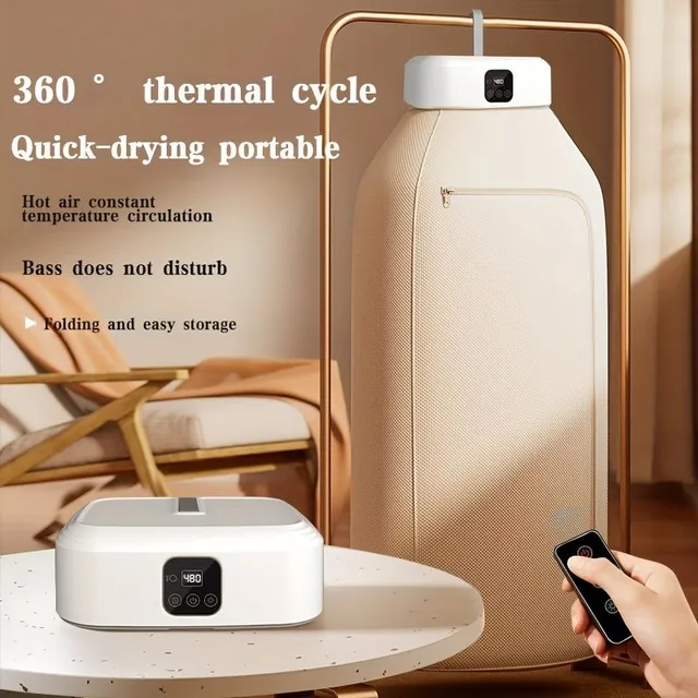 Drying dryer with remote control - UV disinfection + hot air, Folding (Household, Travel)