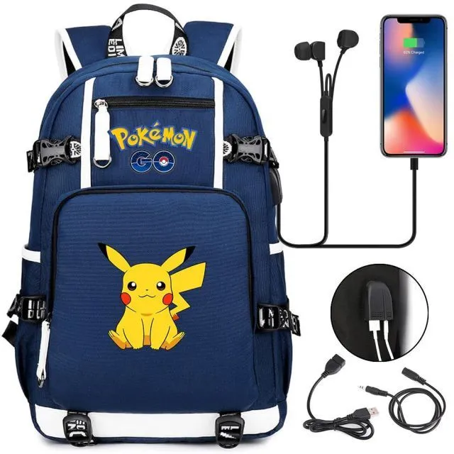 Pokémon backpack with charging function - Pikachu