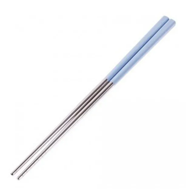 Stainless steel dining chopsticks with colored handle