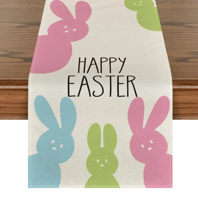 Easter tablecloth tread with rabbit and carrot motif