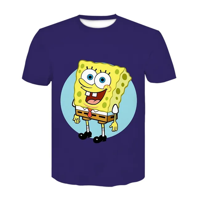 Letnia koszulka unisex z zabawnym nadrukiem 3D SpongeBob