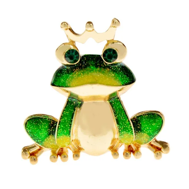 Beautiful colourful brooch in the shape of a frog Corina