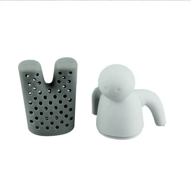 Tea strainer in the shape of a dummy