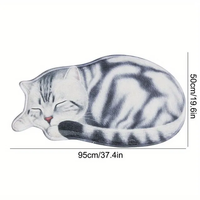 Smooth, fast-drying and anti-slip pad with cat pattern