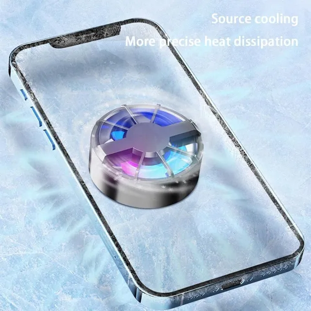 Magnetic cooling fan for mobile phone