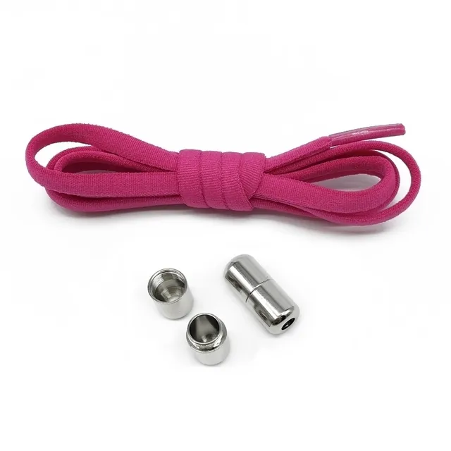 Stylish shoelaces with metal clamping