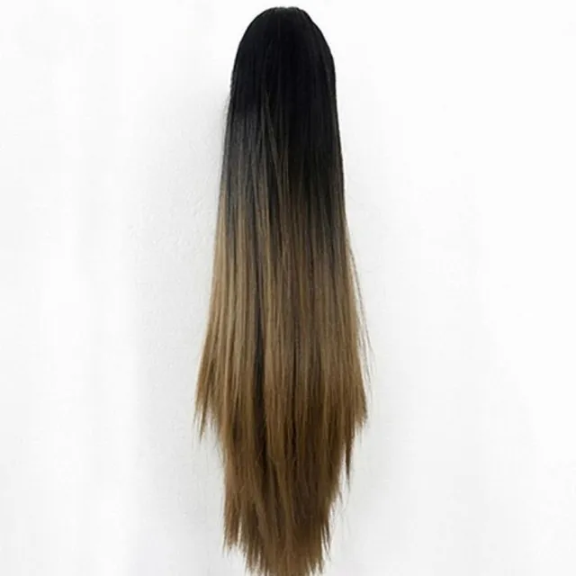 Stylish hair extensions in different colour shades