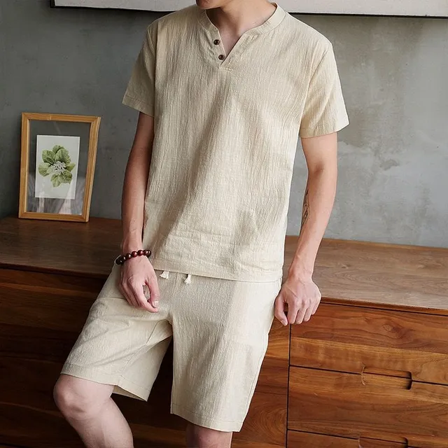 Men's stylish cotton summer set