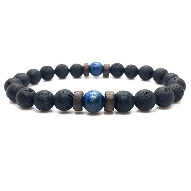 Men's Buddha bracelet with natural beads