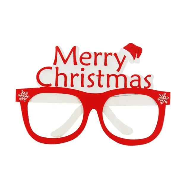 9pcs Christmas props into a photo booth with Santa Claus motifs, Christmas tree and glasses