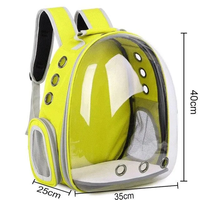 Backpack for cats yellow see-picture