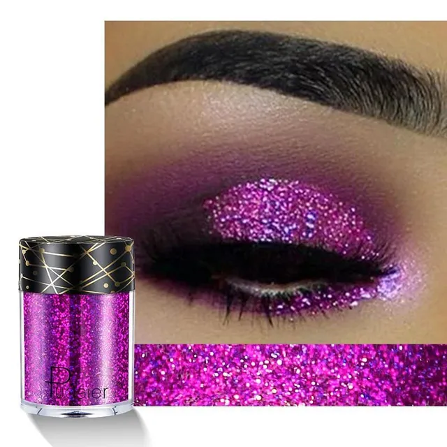 Luxury glitter in several color variants with universal use on eyes, lips and body