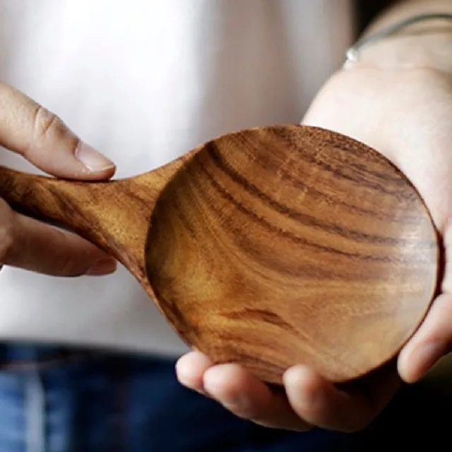 Wooden rice spoon