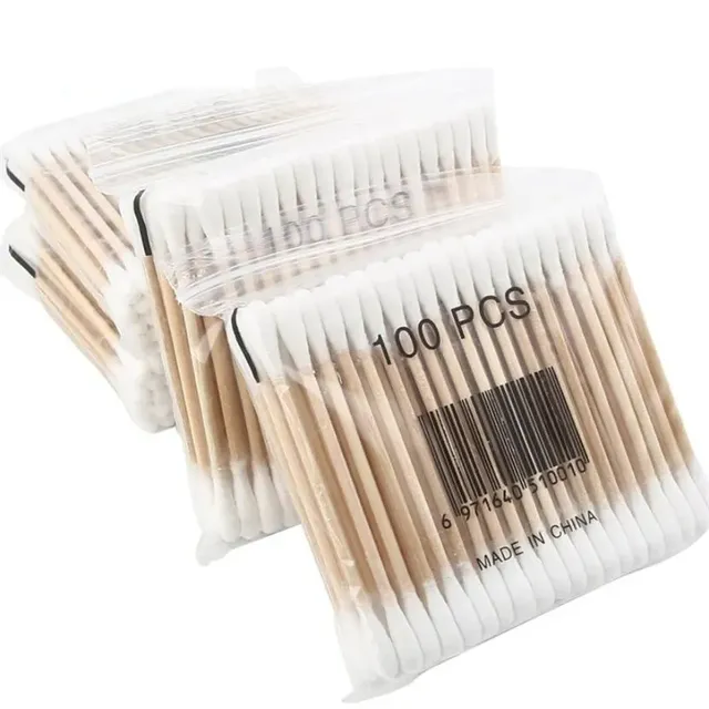 100/500 pieces Two-headed cotton sticks for ear and nose care