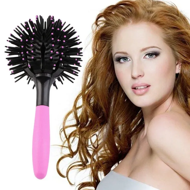 3D round hair brush for easy styling