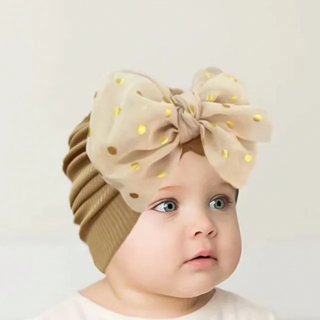 Rozkošný detský klobúk s lukom - mäkký, flexibilný a štýlový pre novorodencov a batoľatá