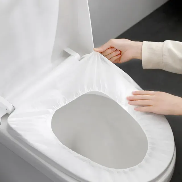 5/10 jednorázových potahů na záchodové sedátko - Biologicky rozložitelné, vhodné na cestování