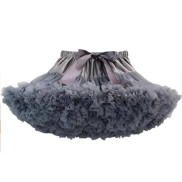 Girl's tulle skirt with ruching