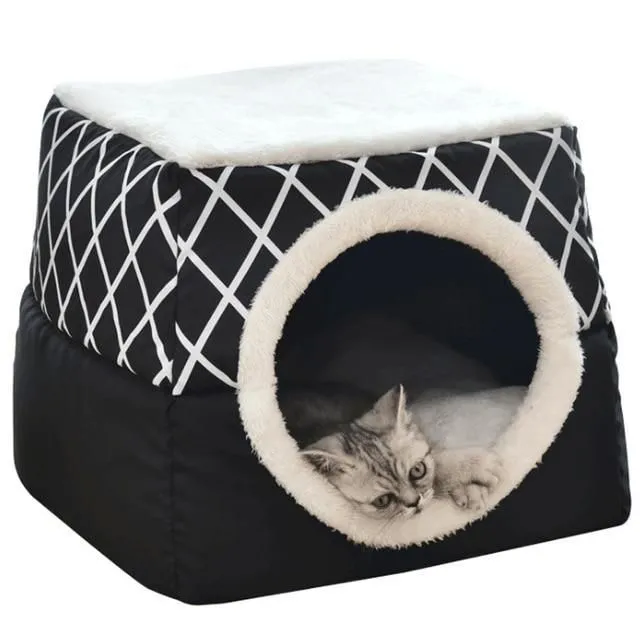 Łóżko dla kotów składane