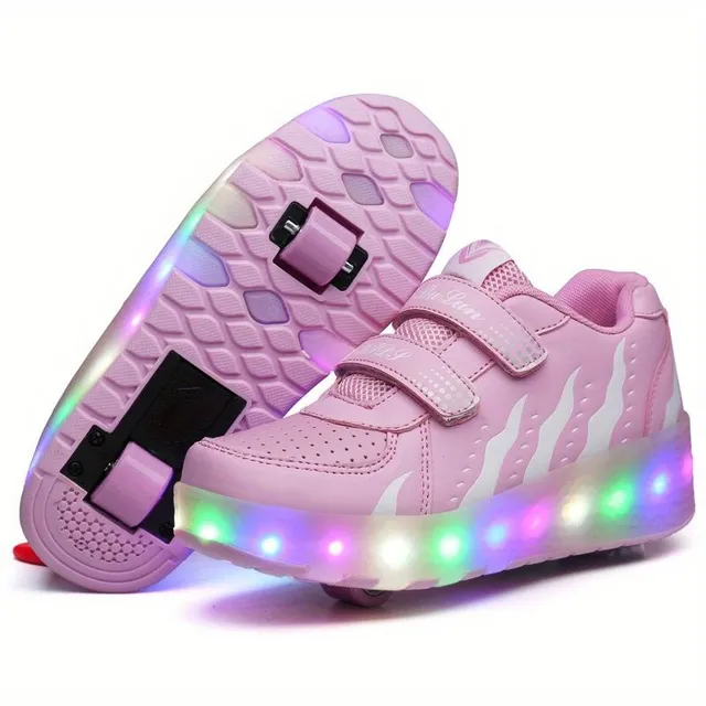 Kids LED Roller Sneakers 2in1