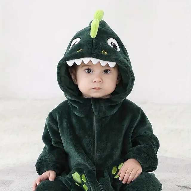 Cute Dino-Hero: Long Sleeve With Hood and Dinosaur Motive For Squirts