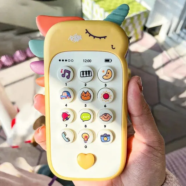 Imitace telefonu pro děti na spaní - Hračka Baby Phone s hudbou a zvukem