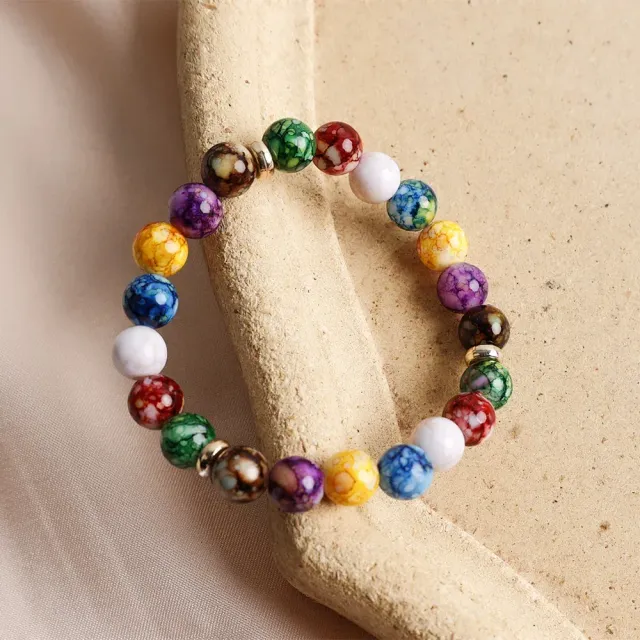 Bracelet with 7 chakra stones for reiki, yoga and energy harmonisation