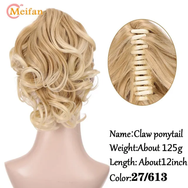 Rövid Wavy Claw Conytail Clip A haj kiterjesztései Fekete Barna Pony Tail Clip In Hair Tail Natural Fake Hair Extensions