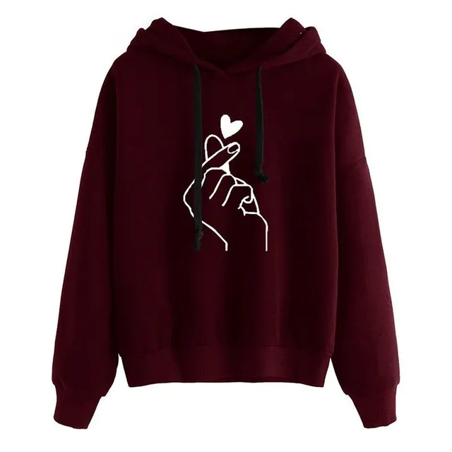 Women's hoodie Heart Finger