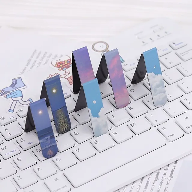 Original modern magnetic stylish bookmark with natural design 2 pcs