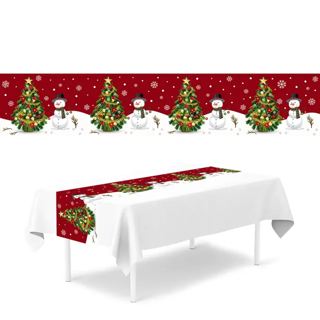 Fătă de masă de Crăciun din poliester pentru decorarea casei - diferite variante